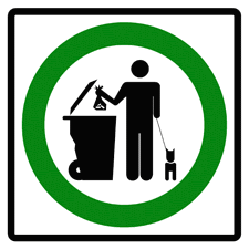 chien laisse et excréments