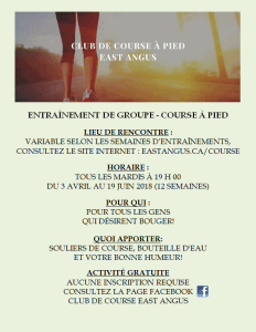 Affiche - Course à pied -2018