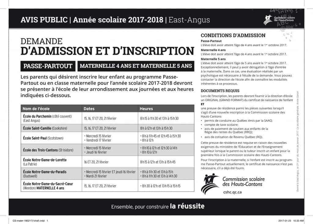 Avis public inscription EA 2016-17 version finale