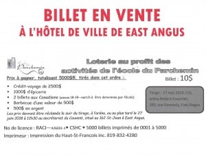 Billets en vente