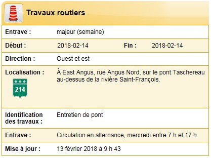 Entrave Pont Taschereau