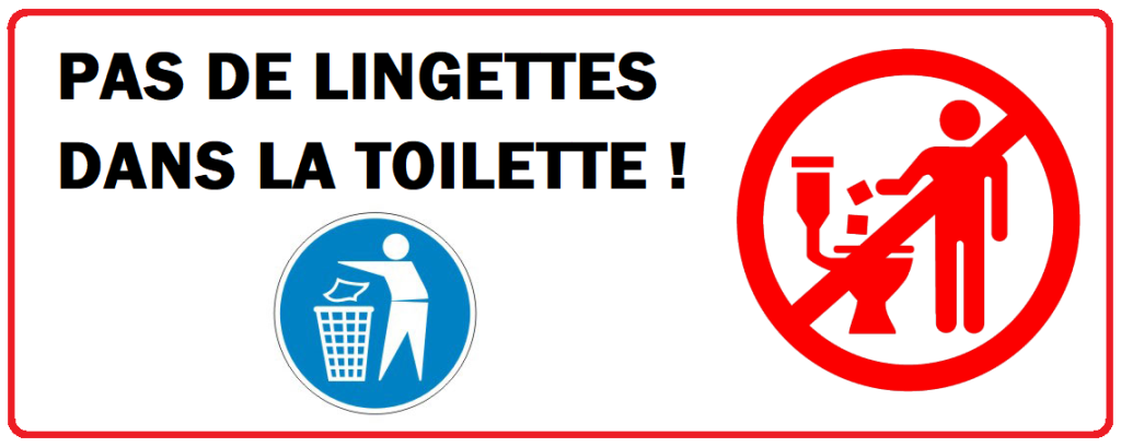 Interdiction lingette toilette