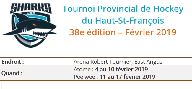 Tournoi Atome-Pee-Wee du Haut-Saint-François 38e édition