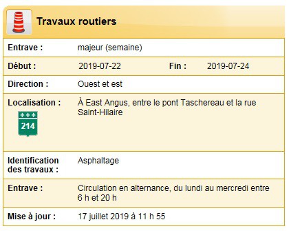 Travaux routiers