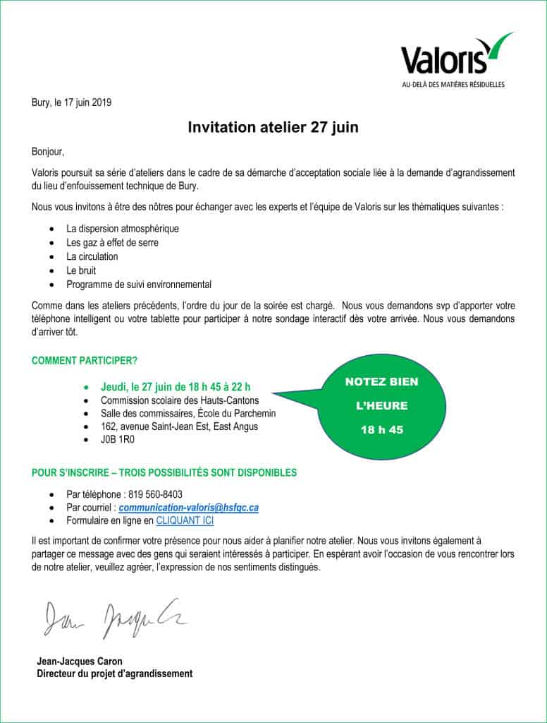 lettre invitation valoris 27 juin