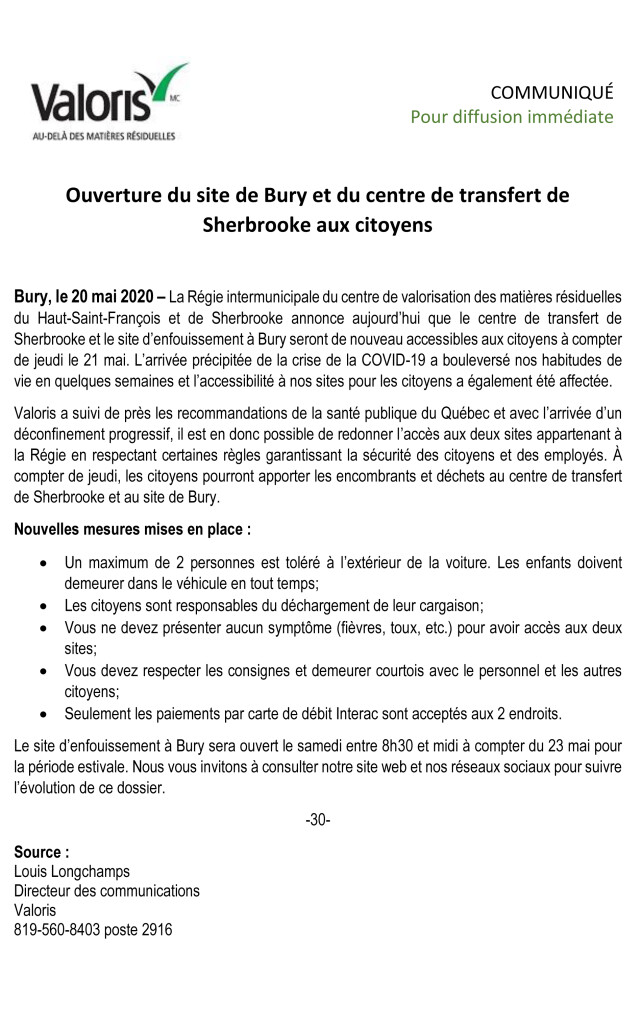 Valoris_communiqué_réouverture_citoyens