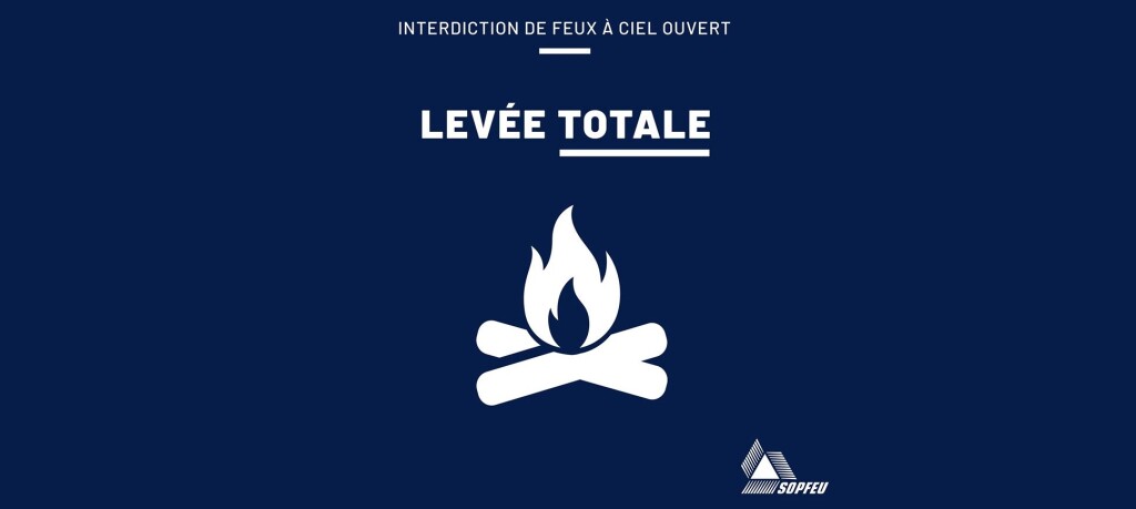 Levée de l'interdiction de feu à ciel ouvert