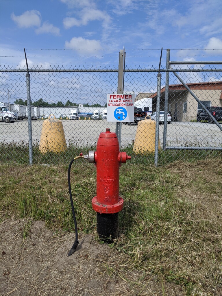 Eau disponible à la station de vidange