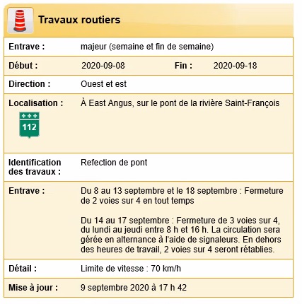Travaux routiers