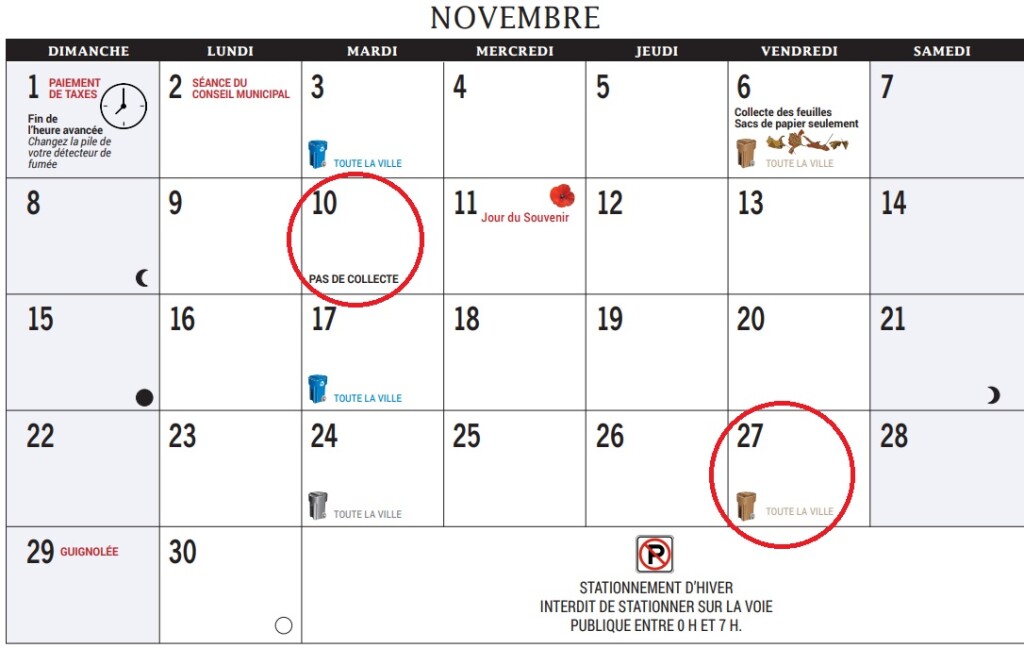 Début collecte hivernale